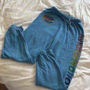 Aviator nation logo sweatpants blue medium
